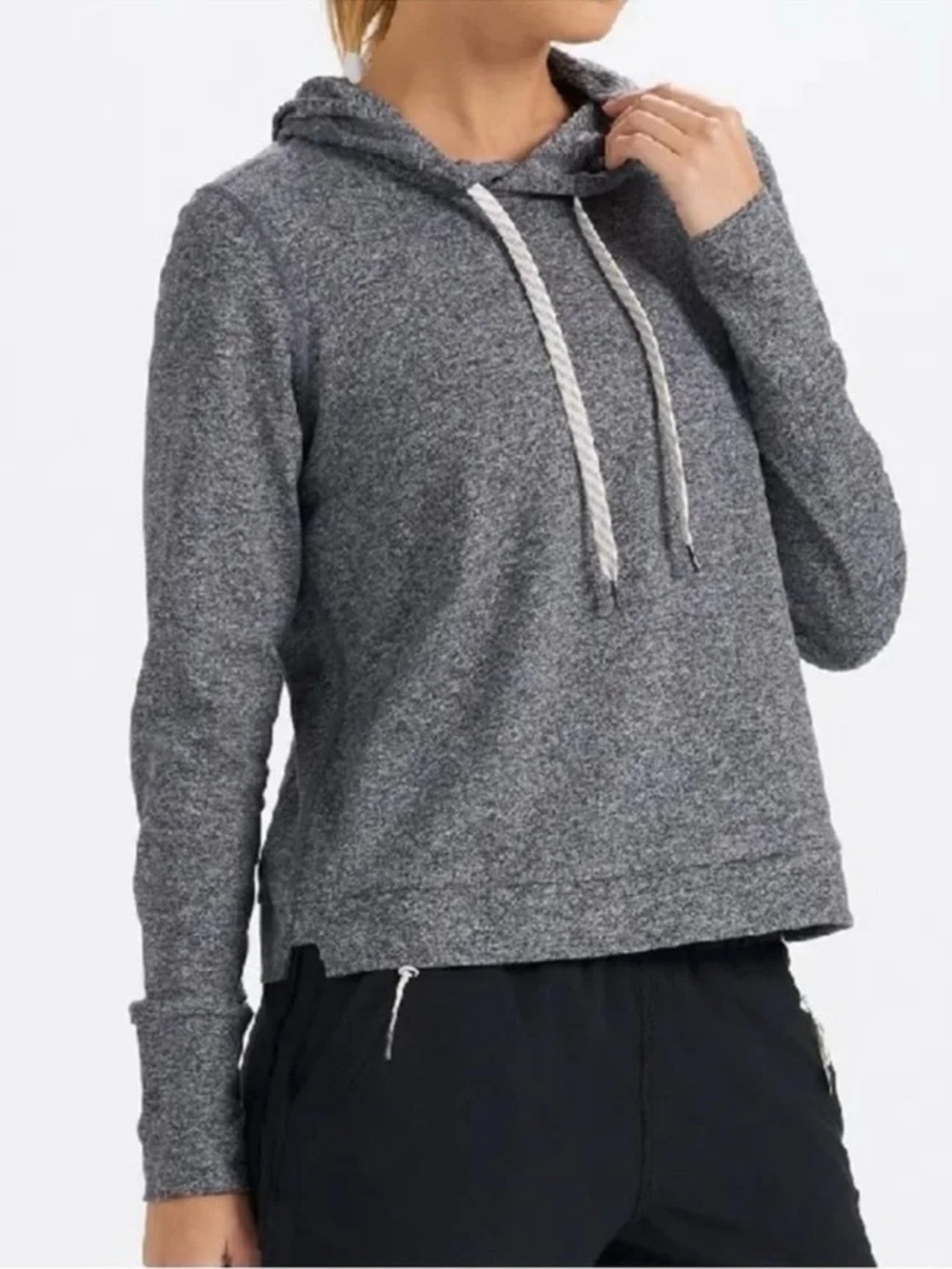 Vuori Essential Halo Hoodie Heather Charcoal Sz Large
